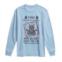Funny Cat Long Sleeve Shirt I Have Selective Hearing - Wonder Print Shop