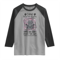 Funny Cat Raglan Shirt I Have Selective Hearing - Wonder Print Shop