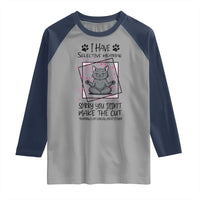 Funny Cat Raglan Shirt I Have Selective Hearing - Wonder Print Shop