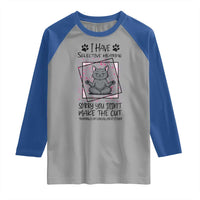 Funny Cat Raglan Shirt I Have Selective Hearing - Wonder Print Shop
