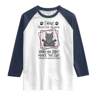 Funny Cat Raglan Shirt I Have Selective Hearing - Wonder Print Shop