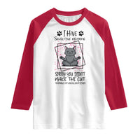 Funny Cat Raglan Shirt I Have Selective Hearing - Wonder Print Shop