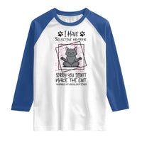 Funny Cat Raglan Shirt I Have Selective Hearing - Wonder Print Shop
