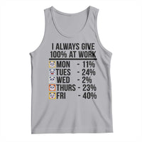 I Always Give 100% At Work Tank Top Funny Panda Office Mood - Wonder Print Shop