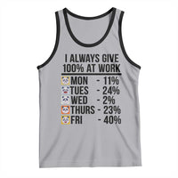 I Always Give 100% At Work Tank Top Funny Panda Office Mood - Wonder Print Shop