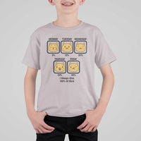 Funny Cat Office Mood T Shirt For Kid I Always Give 100% At Work Quote - Wonder Print Shop