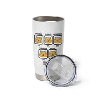 Funny Cat Office Mood Tumbler Cup I Always Give 100% At Work Quote