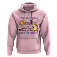 Sarcastic Cat Lover Hoodie I Always Give 100% At Work Office Humor - Wonder Print Shop