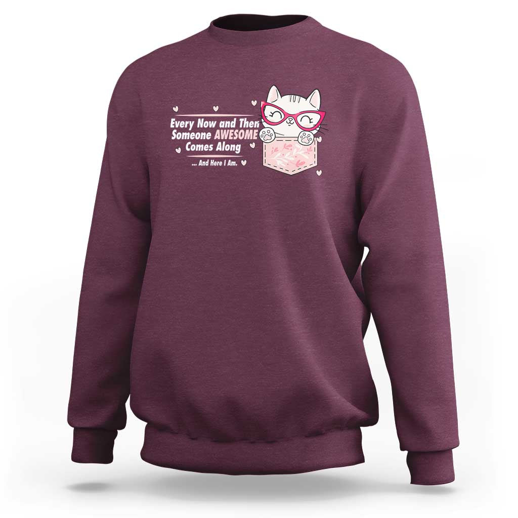 Funny Sarcastic Sweatshirt Every Now And Then Someone Awsome - Wonder Print Shop