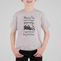 Sarcasm Humor Cat Attitude T Shirt For Kid Ignored You The First Time - Wonder Print Shop