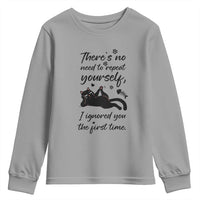 Sarcasm Humor Cat Attitude Youth Sweatshirt Ignored You The First Time - Wonder Print Shop