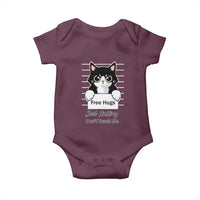 Funny Black Cat Quote Baby Onesie Free Hugs Just Kidding Do Not Touch Me - Wonder Print Shop
