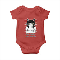 Funny Black Cat Quote Baby Onesie Free Hugs Just Kidding Do Not Touch Me - Wonder Print Shop
