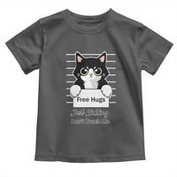 Funny Black Cat Quote Toddler T Shirt Free Hugs Just Kidding Do Not Touch Me - Wonder Print Shop