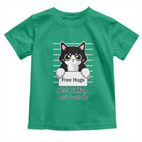 Funny Black Cat Quote Toddler T Shirt Free Hugs Just Kidding Do Not Touch Me - Wonder Print Shop
