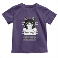 Funny Black Cat Quote Toddler T Shirt Free Hugs Just Kidding Do Not Touch Me - Wonder Print Shop