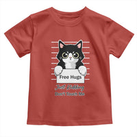 Funny Black Cat Quote Toddler T Shirt Free Hugs Just Kidding Do Not Touch Me - Wonder Print Shop