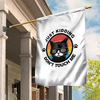 Black Cat Lovers Garden Flag Free Hugs Just Kidding Do Not Touch Me Gift - Wonder Print Shop