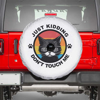 Black Cat Lovers Spare Tire Cover Free Hugs Just Kidding Do Not Touch Me Gift - Wonder Print Shop