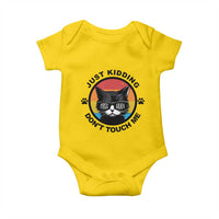 Black Cat Lovers Baby Onesie Free Hugs Just Kidding Do Not Touch Me Gift - Wonder Print Shop