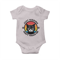 Black Cat Lovers Baby Onesie Free Hugs Just Kidding Do Not Touch Me Gift - Wonder Print Shop