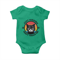 Black Cat Lovers Baby Onesie Free Hugs Just Kidding Do Not Touch Me Gift - Wonder Print Shop