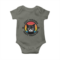 Black Cat Lovers Baby Onesie Free Hugs Just Kidding Do Not Touch Me Gift - Wonder Print Shop