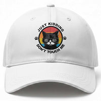 Black Cat Lovers Baseball Cap Free Hugs Just Kidding Do Not Touch Me Gift