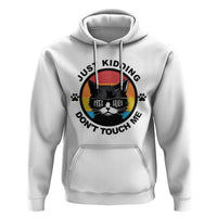 Black Cat Lovers Hoodie Free Hugs Just Kidding Do Not Touch Me Gift - Wonder Print Shop