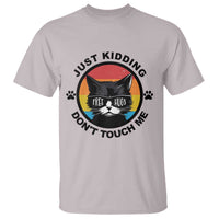 Black Cat Lovers T Shirt Free Hugs Just Kidding Do Not Touch Me Gift - Wonder Print Shop