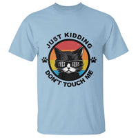 Black Cat Lovers T Shirt Free Hugs Just Kidding Do Not Touch Me Gift - Wonder Print Shop