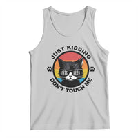 Black Cat Lovers Tank Top Free Hugs Just Kidding Do Not Touch Me Gift - Wonder Print Shop