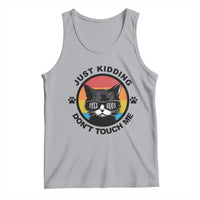 Black Cat Lovers Tank Top Free Hugs Just Kidding Do Not Touch Me Gift - Wonder Print Shop