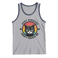 Black Cat Lovers Tank Top Free Hugs Just Kidding Do Not Touch Me Gift - Wonder Print Shop