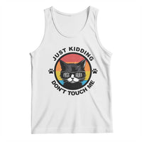 Black Cat Lovers Tank Top Free Hugs Just Kidding Do Not Touch Me Gift - Wonder Print Shop