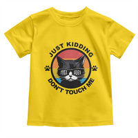 Black Cat Lovers Toddler T Shirt Free Hugs Just Kidding Do Not Touch Me Gift - Wonder Print Shop