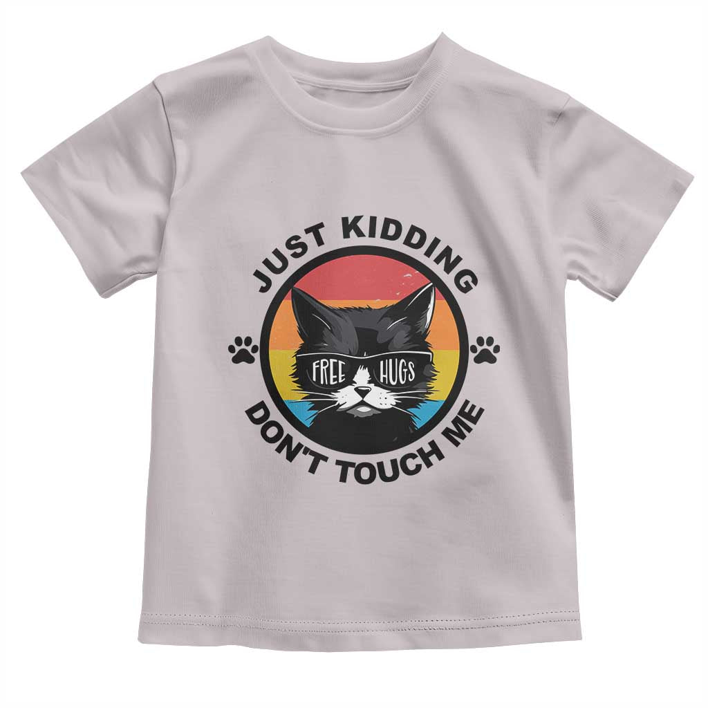 Black Cat Lovers Toddler T Shirt Free Hugs Just Kidding Do Not Touch Me Gift - Wonder Print Shop