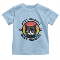 Black Cat Lovers Toddler T Shirt Free Hugs Just Kidding Do Not Touch Me Gift - Wonder Print Shop