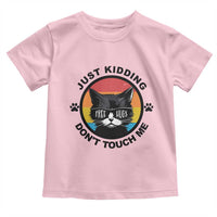 Black Cat Lovers Toddler T Shirt Free Hugs Just Kidding Do Not Touch Me Gift - Wonder Print Shop