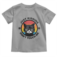 Black Cat Lovers Toddler T Shirt Free Hugs Just Kidding Do Not Touch Me Gift - Wonder Print Shop