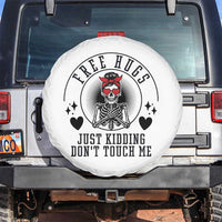 Funny Skeleton Sarcastic Gift Spare Tire Cover Free Hugs Do Not Touch Me - Wonder Print Shop