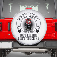 Funny Skeleton Sarcastic Gift Spare Tire Cover Free Hugs Do Not Touch Me - Wonder Print Shop