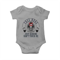 Funny Skeleton Sarcastic Gift Baby Onesie Free Hugs Do Not Touch Me - Wonder Print Shop