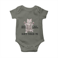 Free Hugs Do Not Touch Me Baby Onesie Funny Cat Meme - Wonder Print Shop