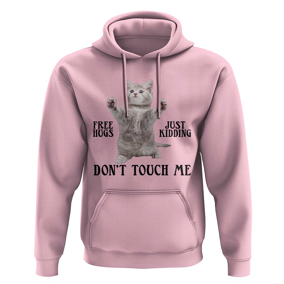 Free Hugs Do Not Touch Me Hoodie Funny Cat Meme - Wonder Print Shop