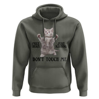 Free Hugs Do Not Touch Me Hoodie Funny Cat Meme - Wonder Print Shop