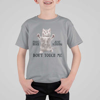 Free Hugs Do Not Touch Me T Shirt For Kid Funny Cat Meme - Wonder Print Shop