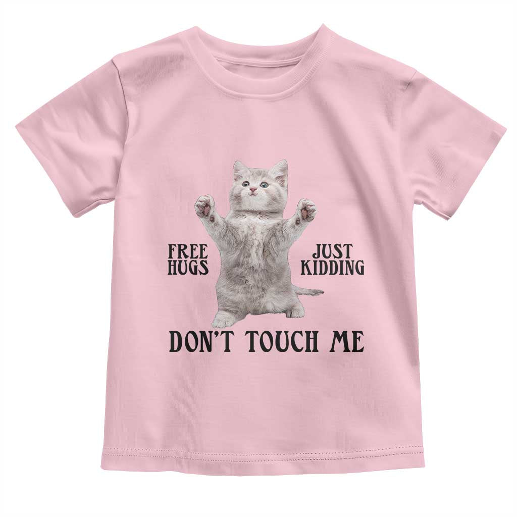 Free Hugs Do Not Touch Me Toddler T Shirt Funny Cat Meme - Wonder Print Shop
