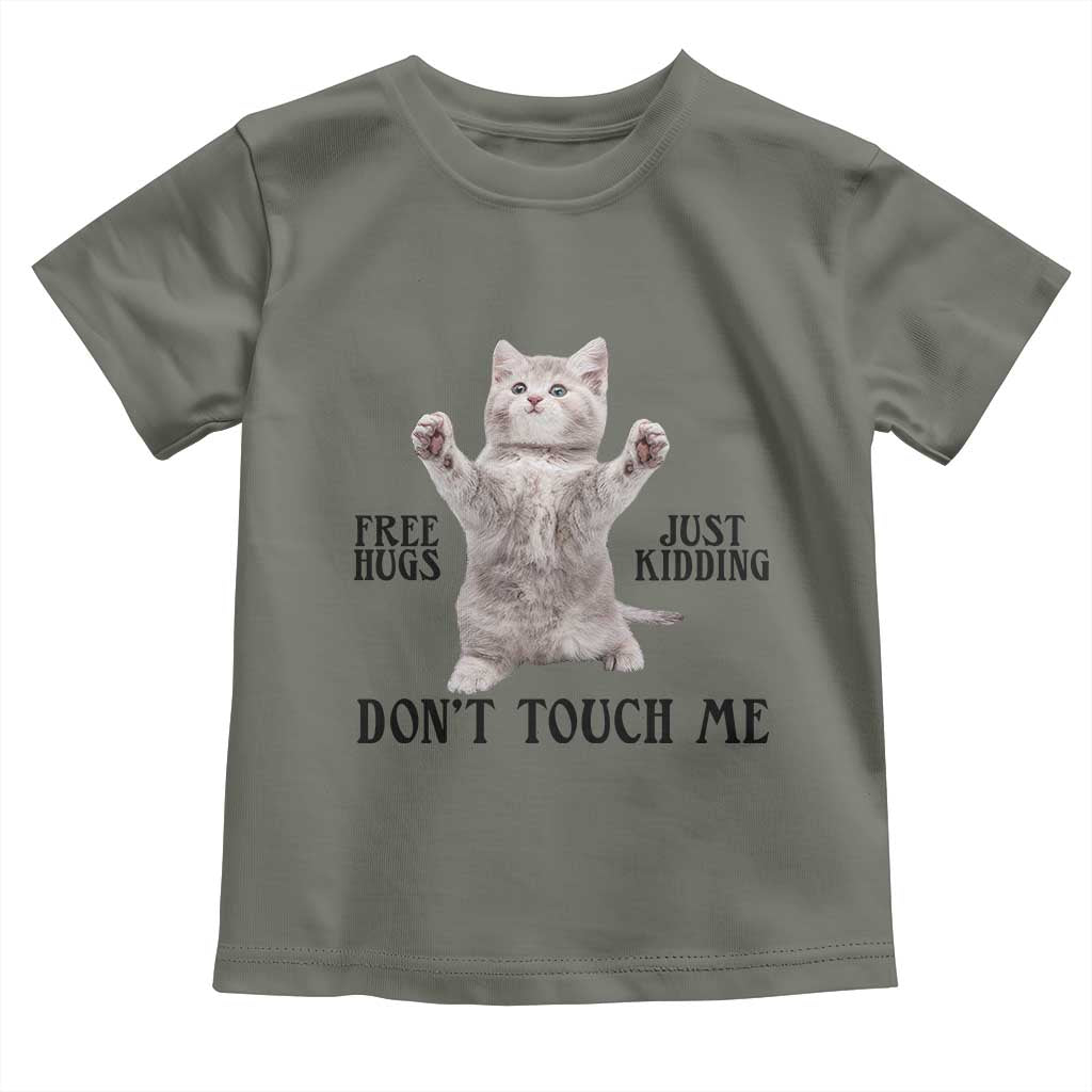 Free Hugs Do Not Touch Me Toddler T Shirt Funny Cat Meme - Wonder Print Shop