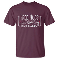 Funny Sarcastic T Shirt Free Hugs Just Kidding Do Not Touch Me - Wonder Print Shop
